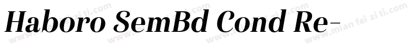 Haboro SemBd Cond Re字体转换